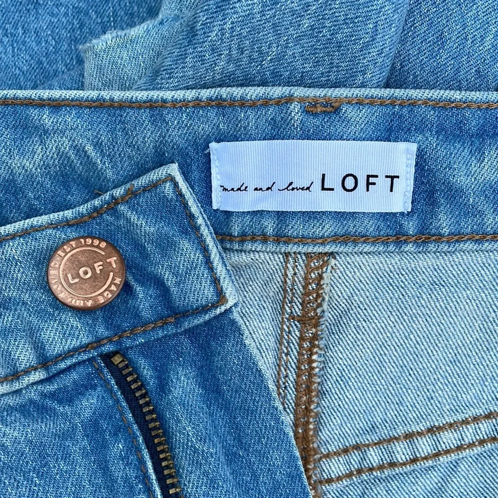 LOFT High-Rise Light Wash Boyfriend Jeans